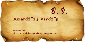 Budaházy Virág névjegykártya