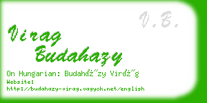 virag budahazy business card